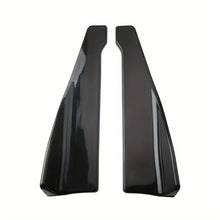 Load image into Gallery viewer, 2Pcs Universal Car Rear Bumper Lip Splitter Diffuser / Side Winglet Aprons Gloss Black / Carbon Fiber Style Wings
