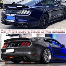 Load image into Gallery viewer, Matte Black GT500 Style Rear Bumper Lower Diffuser For 2015-2017 Ford Mustang Quad/Dual Exhaust
