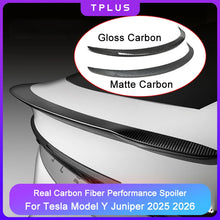 Load image into Gallery viewer, Carbon Fiber/Matte Black Trunk Lid Spoiler For 2025-2026 Tesla Model Y Juniper Spoiler Real Carbon Fiber
