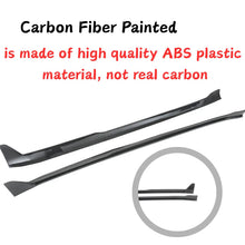 Load image into Gallery viewer, 4pcs Gloss Black/Carbon Fiber Style Rocker Molding Diffuser For 2024-2026 Tesla Model 3 Highland

