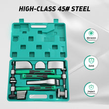 Load image into Gallery viewer, 9pcs Auto Body Repair Tool Kit, Sheet Metal Dent Repair Kit, Manual Dent Removal Tools Set 3 Hammers 6 Dollies 1 Carry Case
