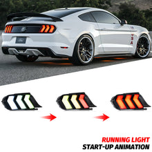 Load image into Gallery viewer, 2pcs Pair LED RGB Sequential Turn Signal Tail Lights For 2015-2023 Ford Mustang S550 V6 V8 Color Change Sequential Turn Signal Rear Lamps Assembly
