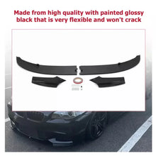 Load image into Gallery viewer, Gloss Black Front Bumper Lower Spoiler Diffuser Splitter For 2011-2016 BMW F10 5 Series M Sport
