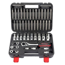 Load image into Gallery viewer, 50pcs Strut Nut Socket Set with Pass-Thru Ratchet Wrench &amp; Case Master Suspension Strut Top Mount Nut Removal Install Automotive with Ratchet Adaptors

