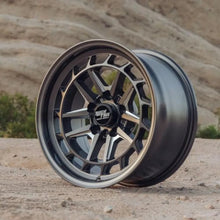 Load image into Gallery viewer, 17"x9" inch Wheel for Jeep Wrangler JK JL Gladiator JT 17x9 5x5 PCD 71.5mm Bore Milled Gloss Gunmetal Gray Wheels -12mm Offset 4.5i
