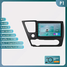 Load image into Gallery viewer, Hizpo 9&#39;&#39; 2 DIN Android 12 Carplay Multimedia Player Car Radio For 2013-2016 Honda Civic Navigation GPS Carplay Auto 4G WIFI 7862 Car Intelligent Player
