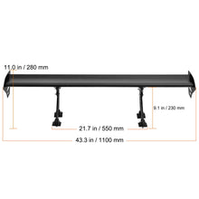 Load image into Gallery viewer, Universal Car Matte Black GT Trunk Lid Spoiler Wing  53.1&quot;/43.5&quot; inch Aluminum Spoiler with Double Deck Racing Spoiler BGW/JDM
