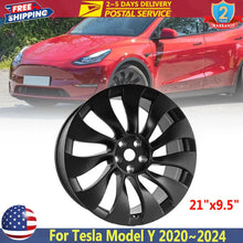 Load image into Gallery viewer, 21&quot;x9.5&quot; Inch OEM Storm Style Front Wheel Rim For 2020-2024 Tesla Model Y Rim Replacement 118822600B 560-96930 96930 Matte Dark Charcoal Metallic
