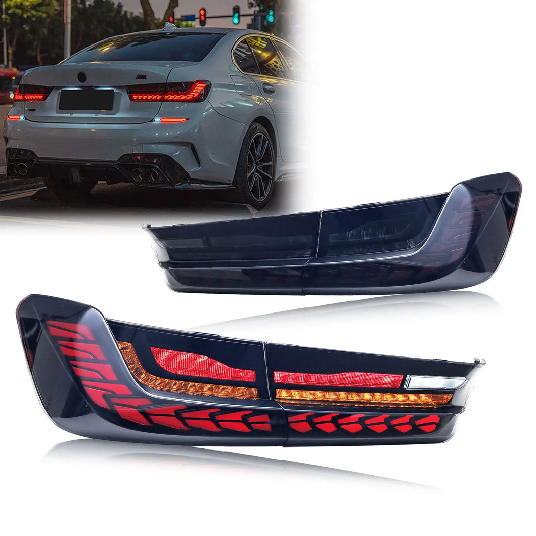 LED GTS Tail Lights For 2019-2024 BMW 3-Series G20 G28 G80 Saloon Start-up Animation Sequential Turn Signal Rear Lamps Assembly