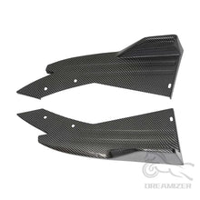 Load image into Gallery viewer, Gloss Black/Carbon Fiber Style Universal Car Rear Bumper Side Winglet Splitters Cover Protection
