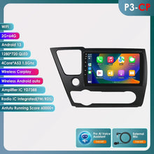 Load image into Gallery viewer, Hizpo 9&#39;&#39; 2 DIN Android 12 Carplay Multimedia Player Car Radio For 2013-2016 Honda Civic Navigation GPS Carplay Auto 4G WIFI 7862 Car Intelligent Player
