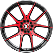 Load image into Gallery viewer, 17x8 4x100/4x4.5 +42mm Black/Red Wheel Rim 17 Inch for SUV Car Application Alloy Steel
