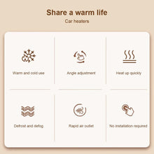 Load image into Gallery viewer, Car Window Defogger 360° Rotatable Auto Car Heating Fan Plugs Into Cigarette Lighter Cooling Heating Fan Car Accessories
