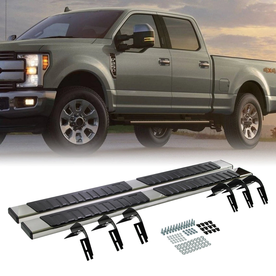 1 Pair Polished Stainless Steel Running Boards For 2005-2023 Nissan Frontier Crew Cab 6