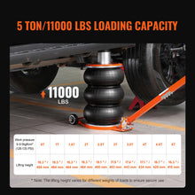 Load image into Gallery viewer, Air Jack 5 Ton Pneumatic Lifting Jack with Heightened Column Adjustable Handle Thick Rubber Pad For Home, Shop, Garage
