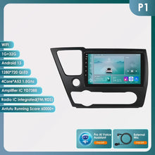 Load image into Gallery viewer, Hizpo 9&#39;&#39; 2 DIN Android 12 Carplay Multimedia Player Car Radio For 2013-2016 Honda Civic Navigation GPS Carplay Auto 4G WIFI 7862 Car Intelligent Player
