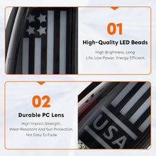 Load image into Gallery viewer, USA Flag LED Tail Lights For 1999-2002 Chevy Silverado 1500 2500 HD 1999-2003 GMC Sierra 1500 2500 HD Not For Stepside Pickup Bed
