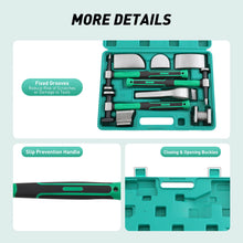 Load image into Gallery viewer, 9pcs Auto Body Repair Tool Kit, Sheet Metal Dent Repair Kit, Manual Dent Removal Tools Set 3 Hammers 6 Dollies 1 Carry Case
