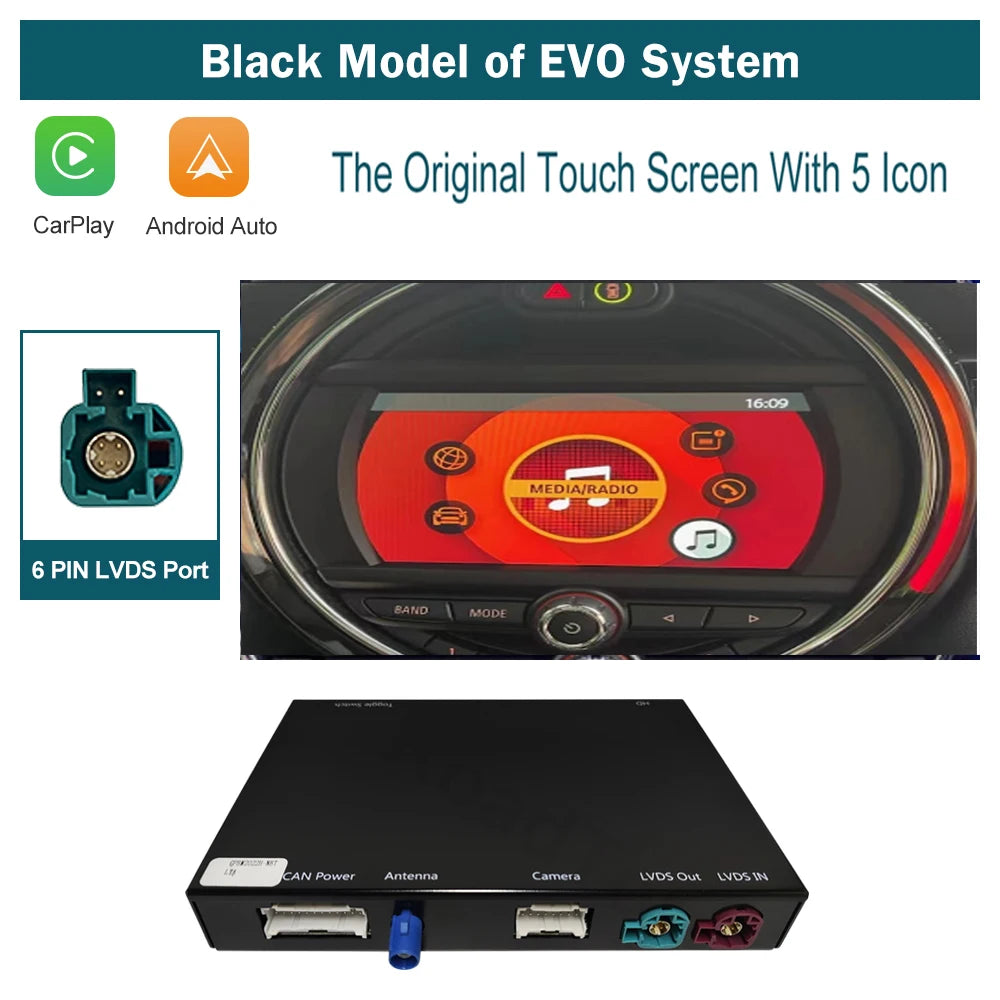 ROADTOP Linux 1 DIN Wireless Apple CarPlay Android Multimedia Player For 2011-2015 Cooper Clubman/Countryman Mini R55 R56 R57 R58 R60 R61 F54 F55 F56 Cooper John Cooper Works