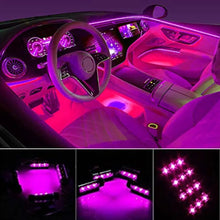Load image into Gallery viewer, 4pcs 48 LED Car Interior Light Strips Under Dash Lighting Waterproof Kit, Atmosphere Neon Lights Strip for Car,
