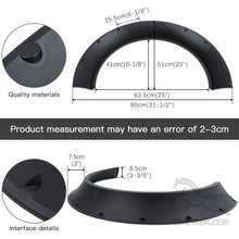Load image into Gallery viewer, 4pcs Matte Black Universal Car Wide Fender Flares Wheel Arches Extension Mud Mudguards For AUDI, For LEXUS, For Dodge Challenger

