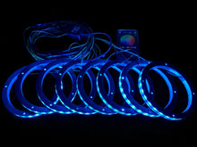 Load image into Gallery viewer, 5V Music Syncing 8pcs 6.5" RGB Chasing LED Speaker Rings Car Truck Audio Light Kit Interior Door Speaker Ambient Lighting
