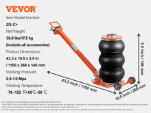 Load image into Gallery viewer, Air Jack 5 Ton Pneumatic Lifting Jack with Heightened Column Adjustable Handle Thick Rubber Pad For Home, Shop, Garage
