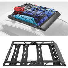 Load image into Gallery viewer, 50&quot;x39&quot;x4.75&quot; Inch Roof Rack Cargo Basket W/Cross Bars Fit For Car SUV Pickup Truck Van Universal Top Cargo Carrier 150lbs

