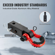 Load image into Gallery viewer, 2&quot; Inch D-Ring Shackle Hitch Receiver with Trailer Hitch Lock Pin Towing Accessories for Trucks Off-Road Vehicle Recovery
