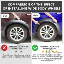 Load image into Gallery viewer, 4pcs Matte Black Universal Car Wide Fender Flares Wheel Arches Extension Mud Mudguards For AUDI, For LEXUS, For Dodge Challenger
