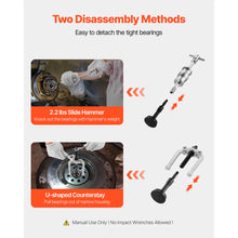 Load image into Gallery viewer, SucceBuy 16pcs Blind Hole Bearing Puller Set 16-in-1 Inner Bearing Race and Seal Extractor Kit  Slide Hammer Pilot Insert Set, 10 Collets, 3 Screw Adapters, U Shaped Counter Stay, M10 Pin Bolt, Slide Hammer &amp; Case
