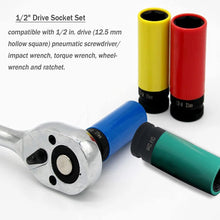 Load image into Gallery viewer, 7pcs/4pcs 1/2&quot;Drive Wheel Protector Impact Socket Set Thin Wall Deep Impact Sockets Non-marring Impact Socket Set For Wheel Protection
