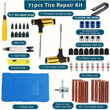 Load image into Gallery viewer, 71pcs Car Tire Repair Kit Puncture Plug Tools Puncture Emergency for Universal Tire Strips Glue Repair Tool Kit
