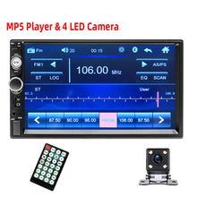 Load image into Gallery viewer, Universal 7" Inch Touch Screen Bluetooth 2 Din Car Radio Stereo HD Car Stereo Auto Audio Multimedia Player MP5 USB TF FM EQ
