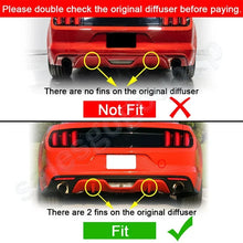 Load image into Gallery viewer, 3pcs Matte Black Rear Bumper Lower Spoiler Difuser For 2015-2017 Ford Mustang GT Model
