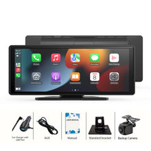 Load image into Gallery viewer, Universal Car 1 Din Android 10.26 Inch Touchscreen Portable 4K Car DVR Wireless Carplay Multimedia Player Auto GPS Navigation Video Recorder Dashboard Dual Lens Wifi FM
