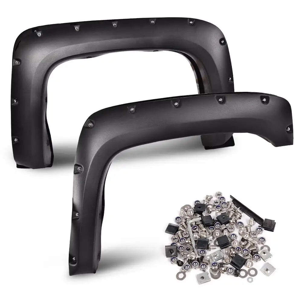 4pcs Black Fender Flares Fit For 2007-2014 Chevy Silverado 1500 2500/3500HD Smooth/Textured