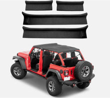 Load image into Gallery viewer, 4pcs Door Sill Protectors For 2018-2024 Jeep Wrangler JL Rubber Door Sill Guards Entry Scuff Plate Cover All-inclusive Threshold Strips
