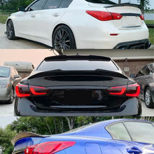 Load image into Gallery viewer, Carbon Fiber Style / Black ABS Trunk Lid Spoiler For 2014-2022 Infiniti Q50 Sedan Paintable
