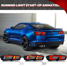 Load image into Gallery viewer, 1 Pair LED Tail Lights Assembly For 2019-2024 Chevy Camaro SS ZL1 Start-up Animation Sequential Turn Signal Black Rear Lamps
