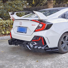 Load image into Gallery viewer, 4pcs Gloss Black Mugen Style Rear Bumper Lower Diffser Splitter For 2016-2020 Honda Civic FK7 JDM Modification Mugen Body Kit Rear Wrap Angle Rear Type R Spoiler
