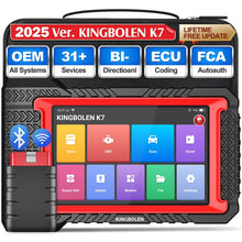 Load image into Gallery viewer, 2025 New KINGBOLEN K7 ALL System Car Diagnostic Tools ECU Coding Bi-directional 28 Reset Lifetime Free Update PK X431 CRP919E BT OBD2 Android 10 7&quot;Inch Touch Screen Engine Analyzer
