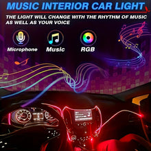 Load image into Gallery viewer, 315-Inch 6-In-1 RGB Multi-Color Fiber Optic Automotive LED Built-In Light Strip, Lighting Kit, Remote Control And APP Control, Automotive On-Board Plug-In LED Light Strip with Music Synchronization Mode, Battery-Free

