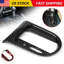 Load image into Gallery viewer, Carbon Fiber Style Interior Center Gear Shift Frame Cover Panel For 2015-2022 Ford Mustang Gear Shift Bezel Panel Protective Trim
