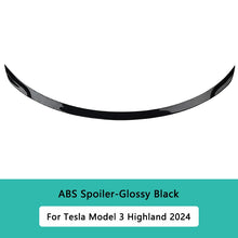 Load image into Gallery viewer, Carbon Fiber Style / Black Trunk Spoiler For 2024-2025 Tesla Model 3 Highland
