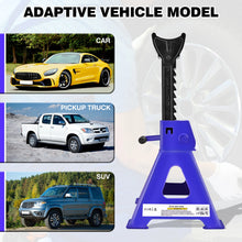 Load image into Gallery viewer, 2pcs 1 Pair Heavy Duty 3 Ton Jack Stands for Car Van 4x4 Caravan Garage Workshop Support Lift 29-43cm
