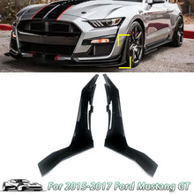 Load image into Gallery viewer, 2pcs Gloss Black Front Bumper Side Corner Winglet Splitters For 2015-2021 Ford Mustang GT500
