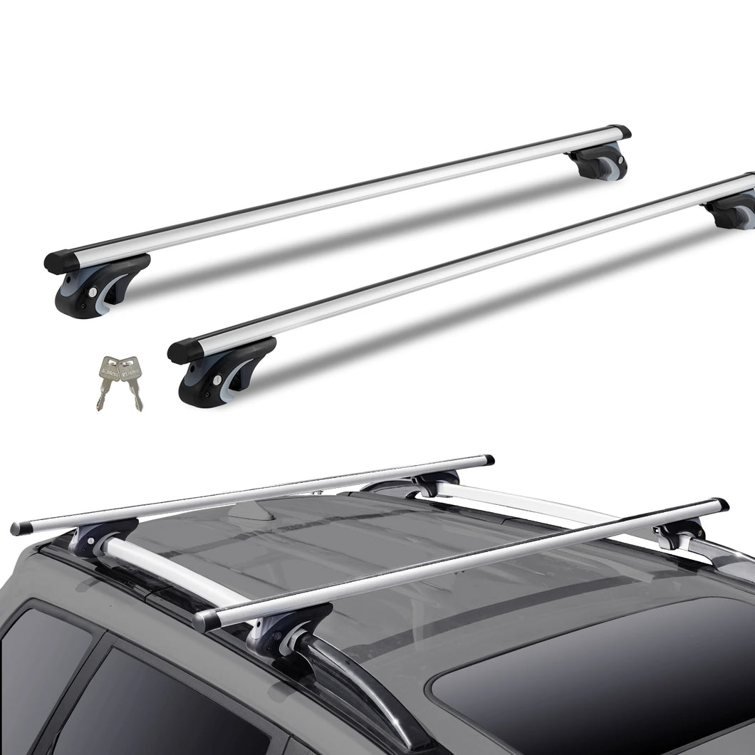 Universal Roof Rack Crossbars For Raised Side Rail Vehicles Adjustable Aliuminum Roof Rail Crossbar Baggage Luggage Carrier 200LBS  Crossbars for SUVs, Sedans