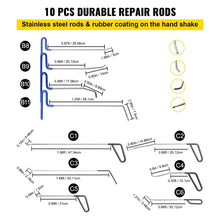 Load image into Gallery viewer, VEVOR 89pcs Paintless Dent Removal Rods Stainless Steel Rods Car Dent Repair Kit Glue Puller Kit For Auto Dent Removal

