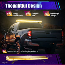 Load image into Gallery viewer, Roof Mounted Emergency Light Bar 96 LED Strobe Light Bar w/Controller 16 Strobe Modes Amber Flash Light Emergency Warning Lamp 150LM Burst Light IP65 Waterproof
